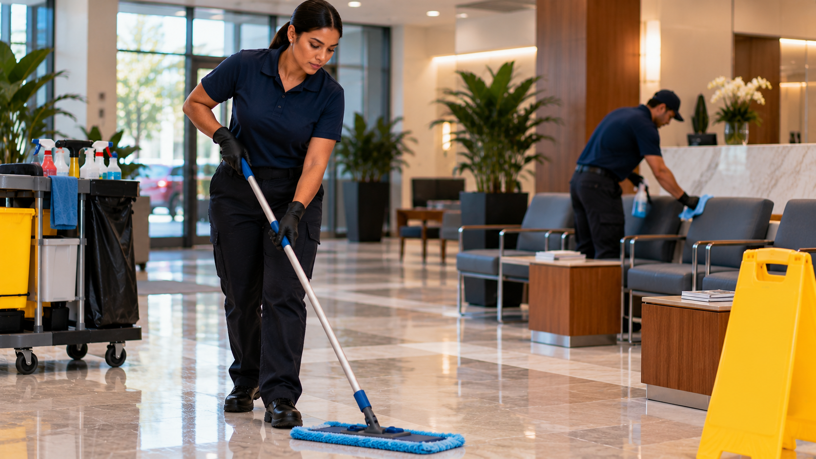 Professional Lobby Cleaning Crew